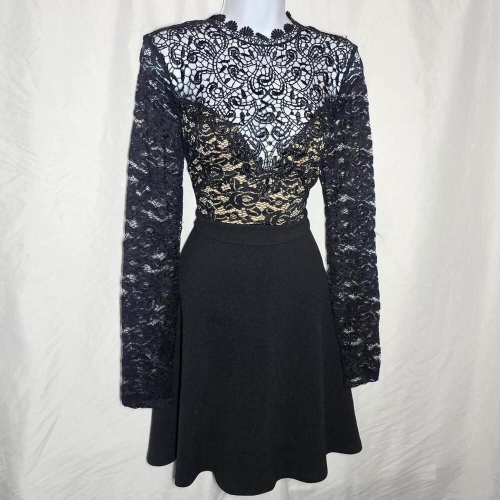 vintage y2k 90s lace gothic whimsical a-line dress